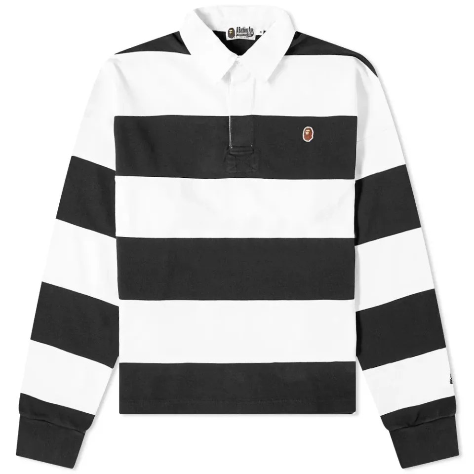 Stripe Heavy Weight Loose Fit Rugby Shirt