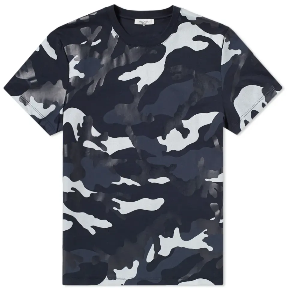 Metallic Overprinted Camo Tee