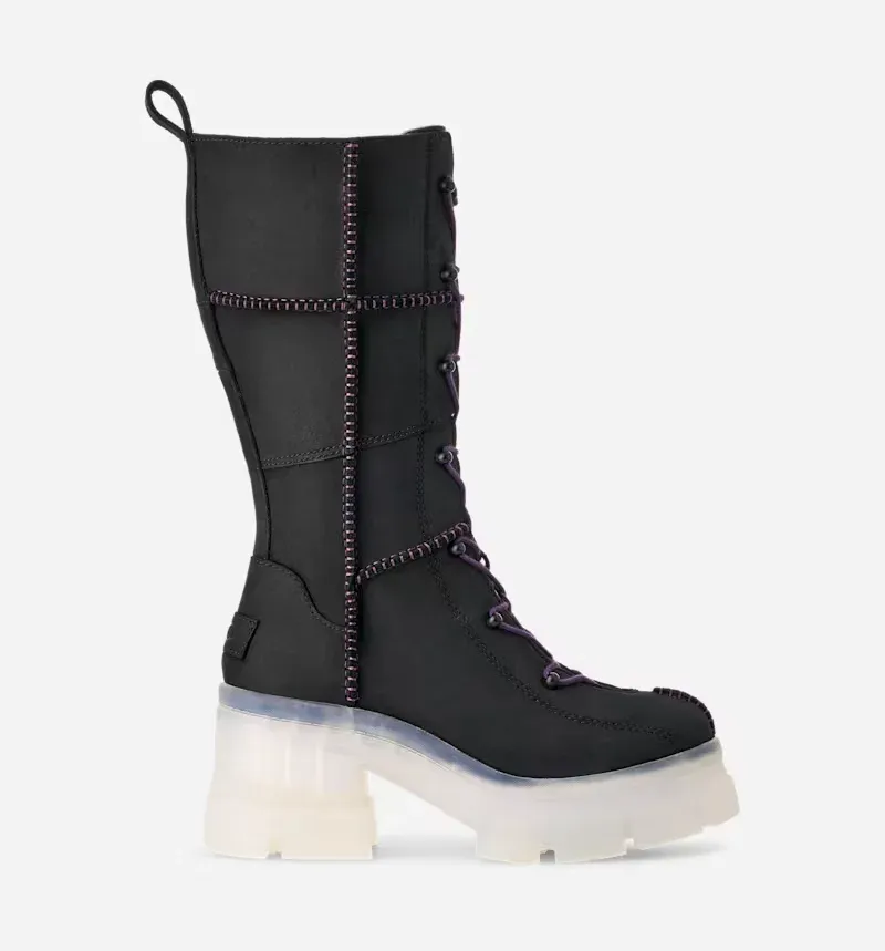 Areum Boot for Women, Leather/Polyester/Cotton