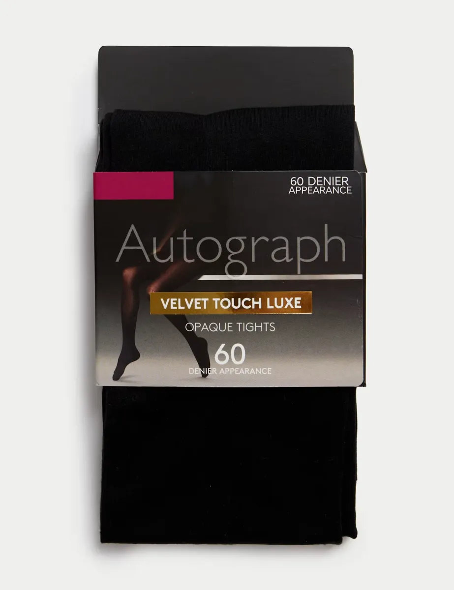 60 Denier Velvet Touch Luxe Tights Black