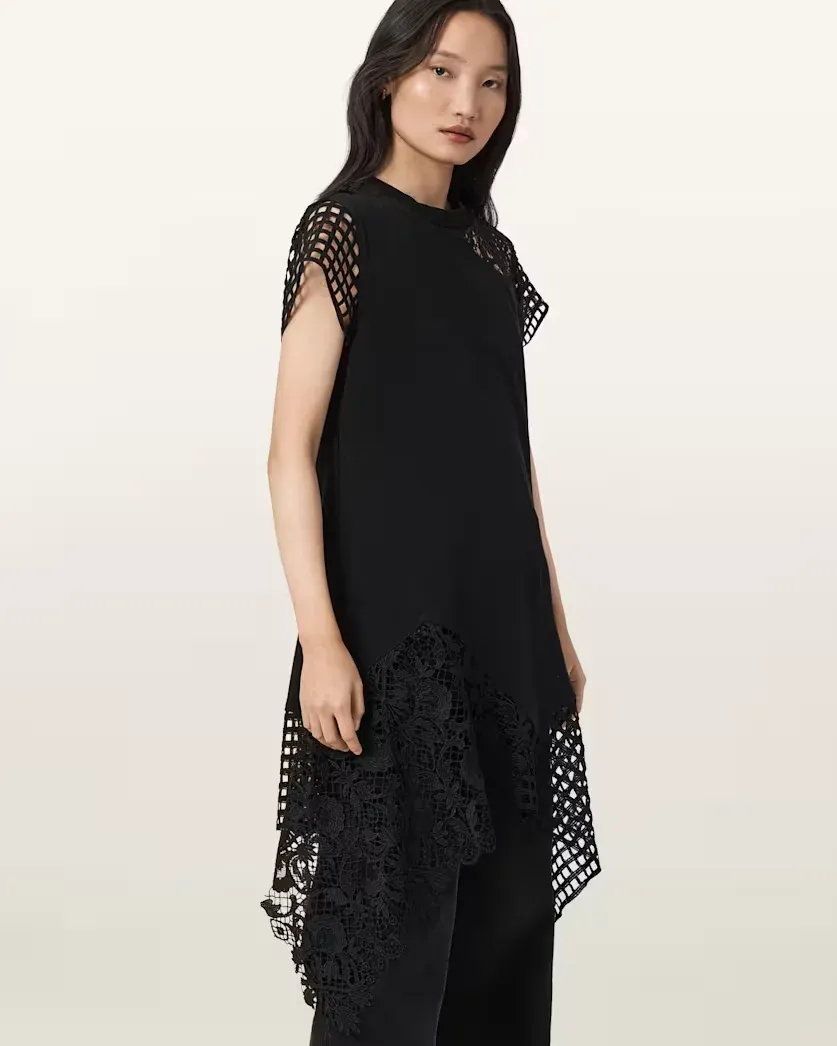 Zala Crochet T-Shirt Dress