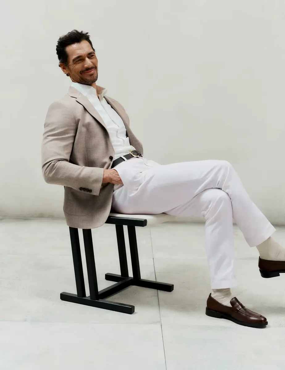 Tailored Fit Italian Cotton Chinos White