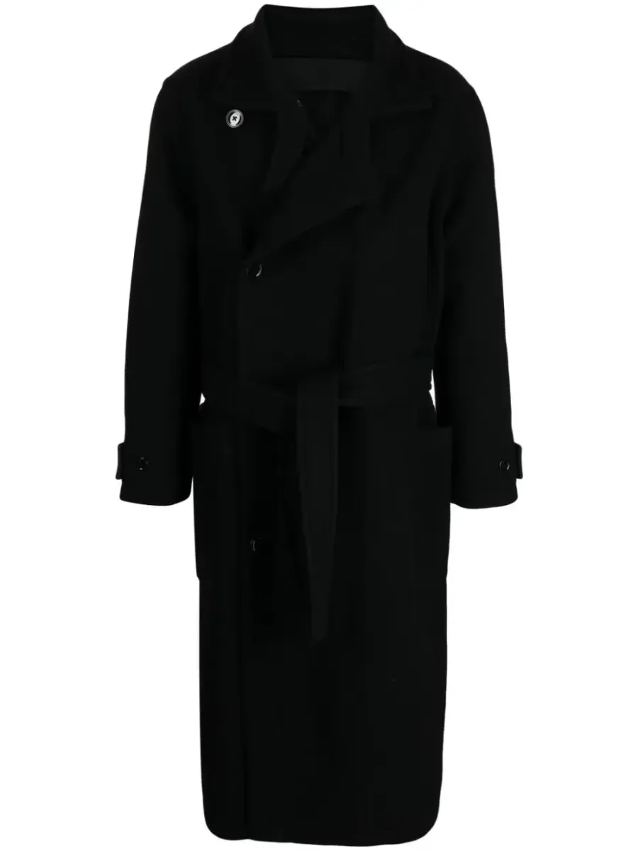 wrap coat Black