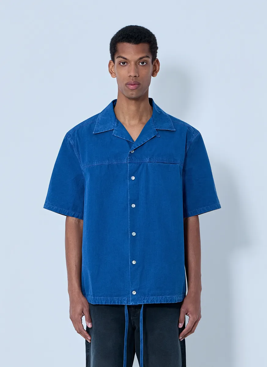 Cotton Poplin Short-Sleeve Shirt