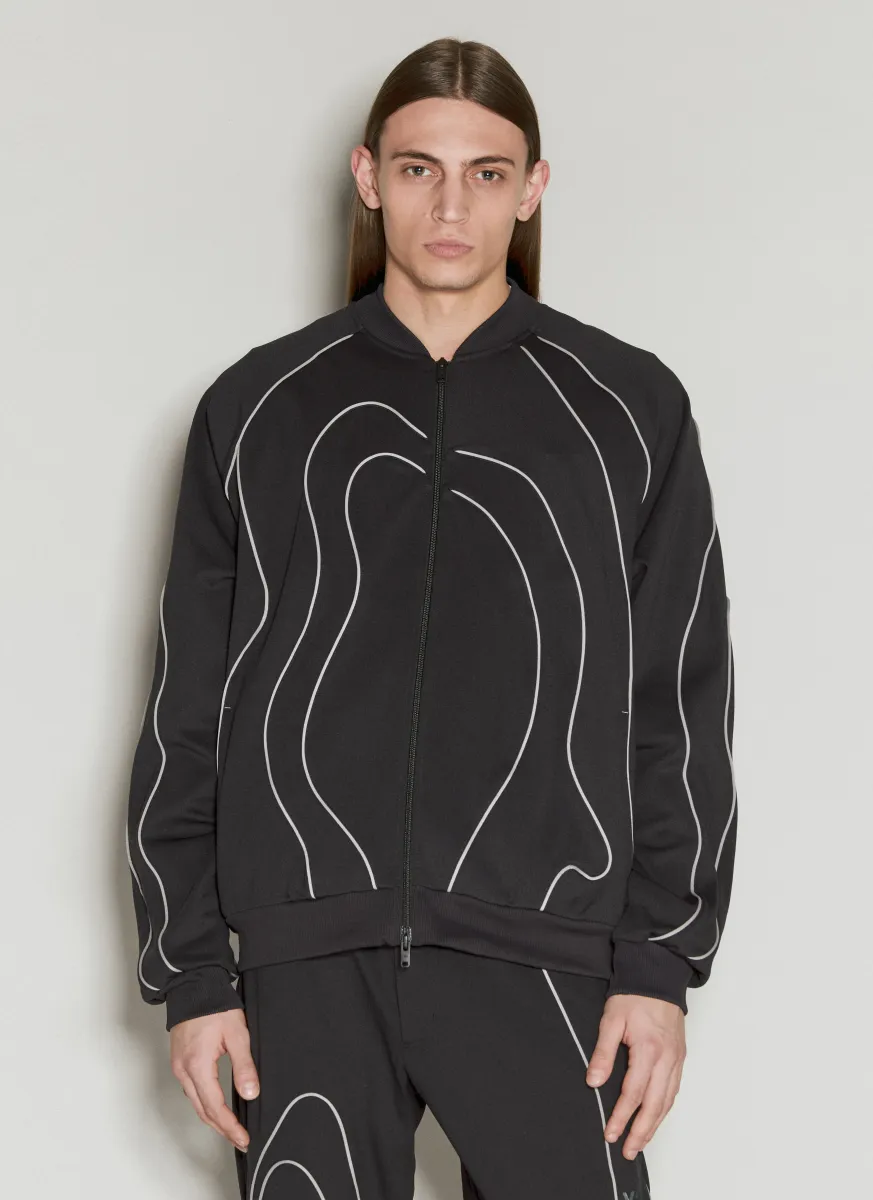 Contrast Piping Zip-Up Sweatshirt