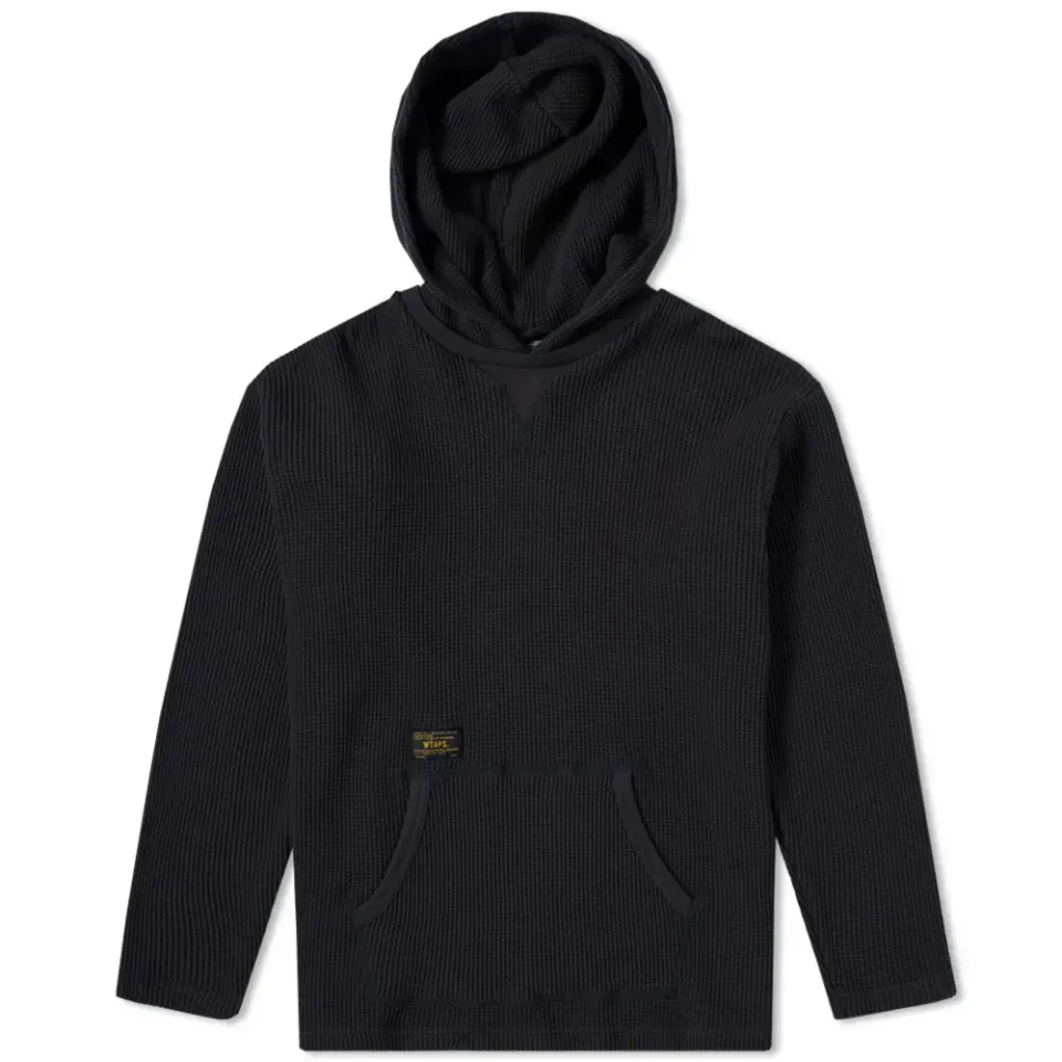 Long Sleeve Hooded Waffle Tee