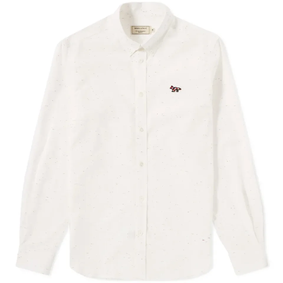 Maison Kitsuné Button Down Flecked Classic Shirt