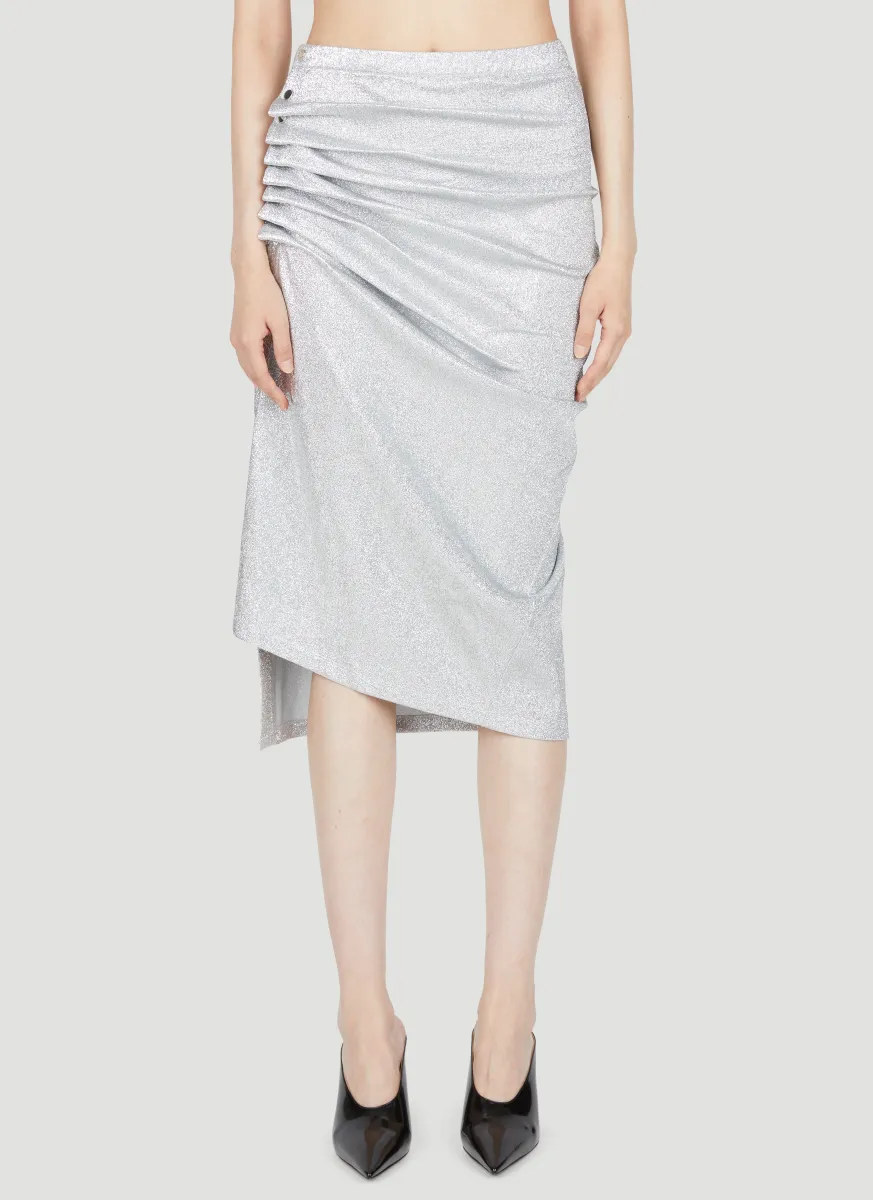 Draped Lurex Skirt