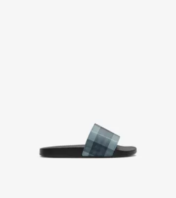 Check Slides in Arctic blue
