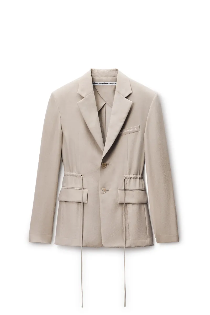 Ruched Waist Blazer