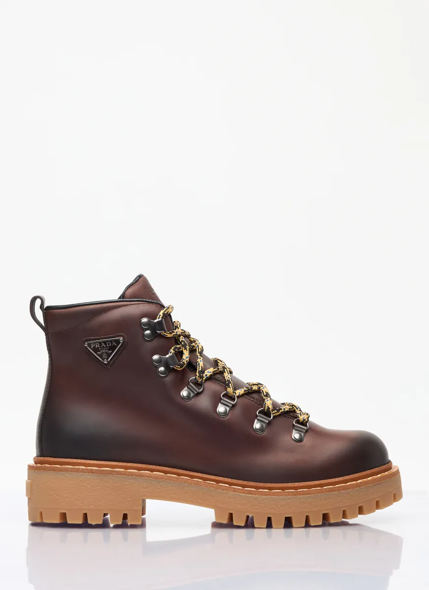 Lace-Up Leather Boots