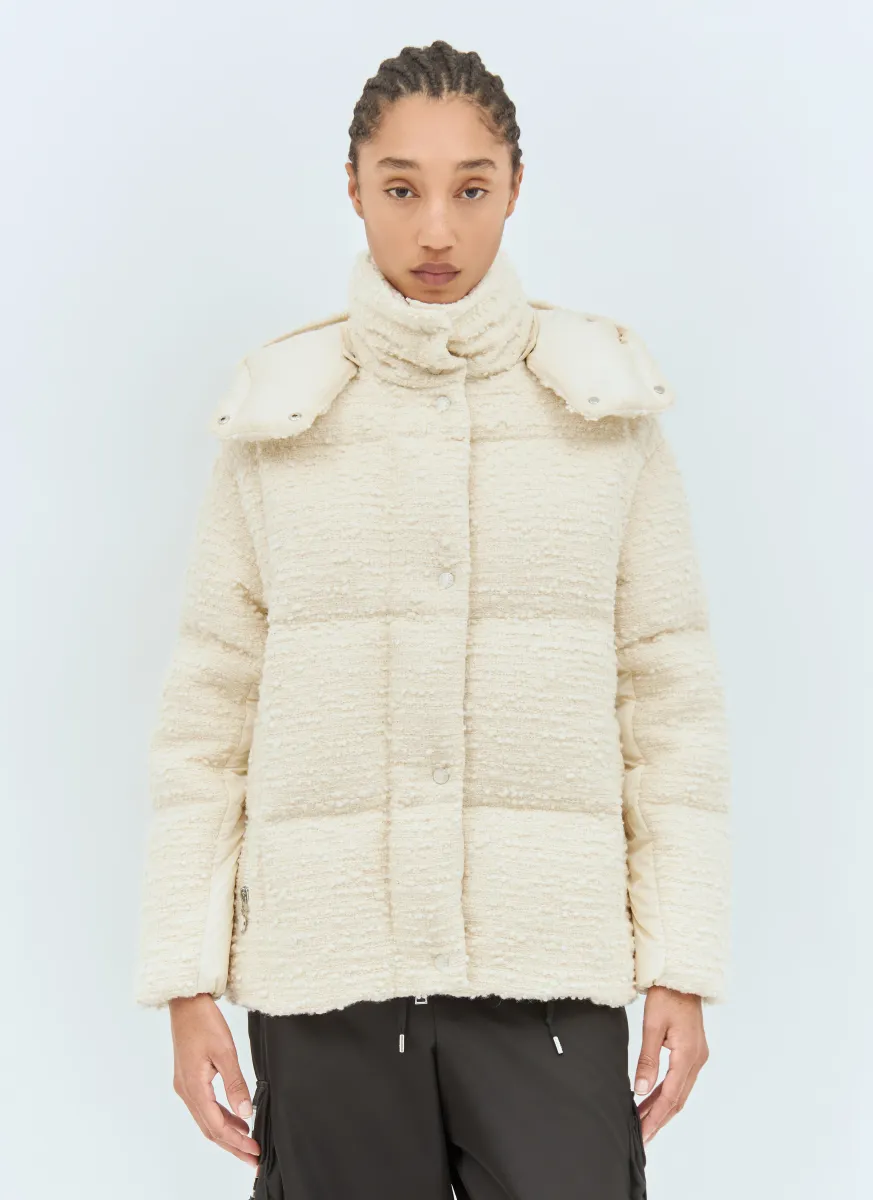 Paranas Tweed Short Down Jacket