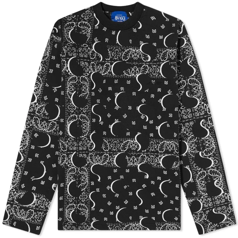 Long Sleeve Big Paisley T-Shirt