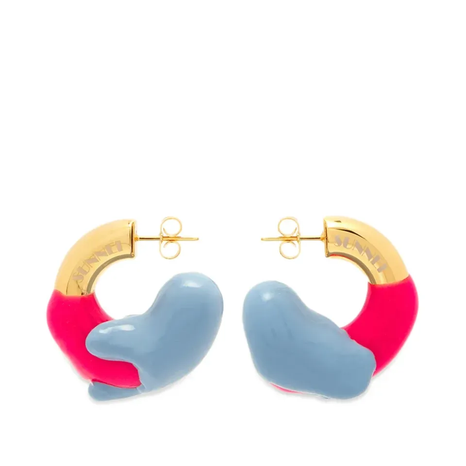 Rubberized Hoop Earring