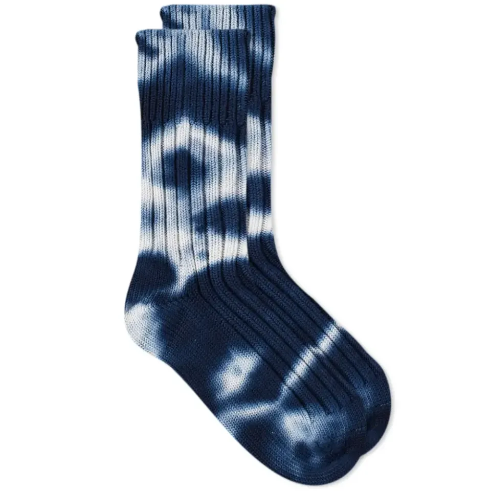 Chunky Ribbed Tie Dye Crew Sock