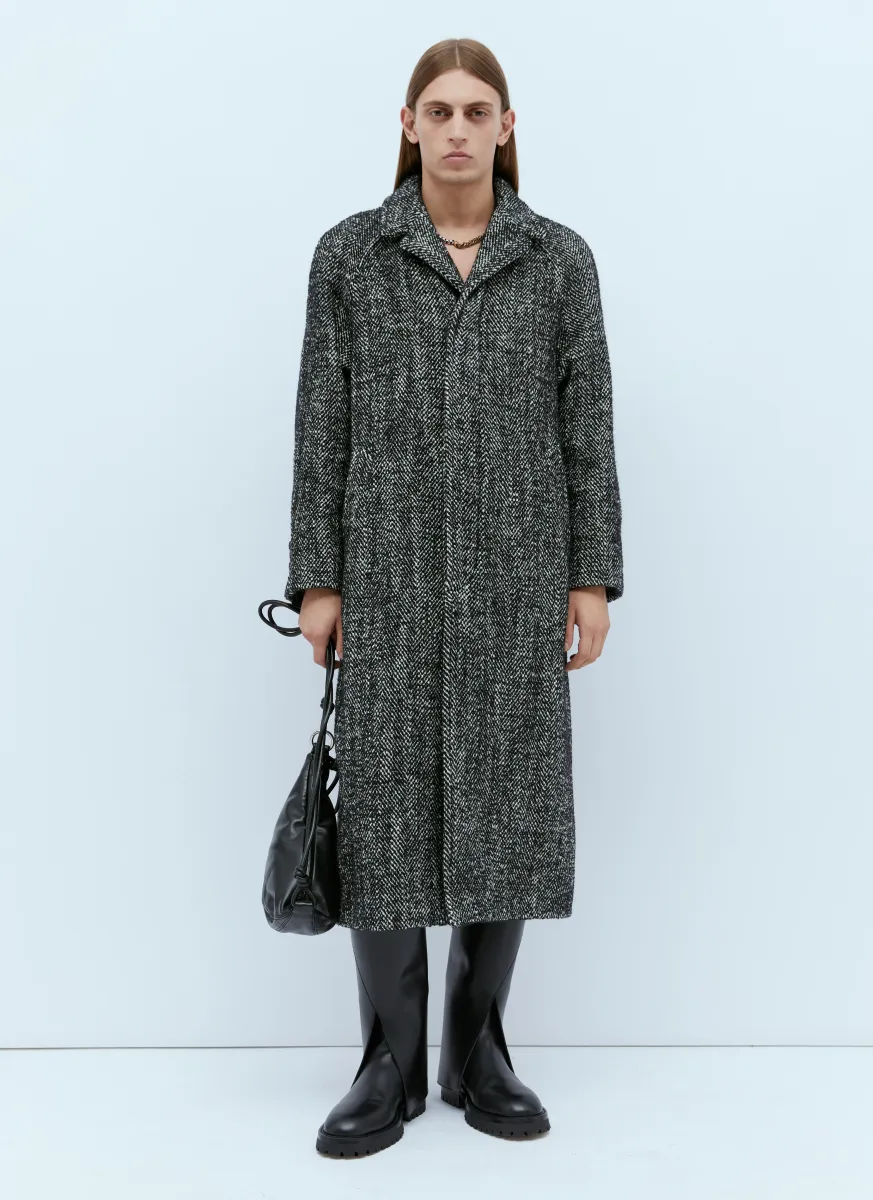 Marled Long Wool Coat