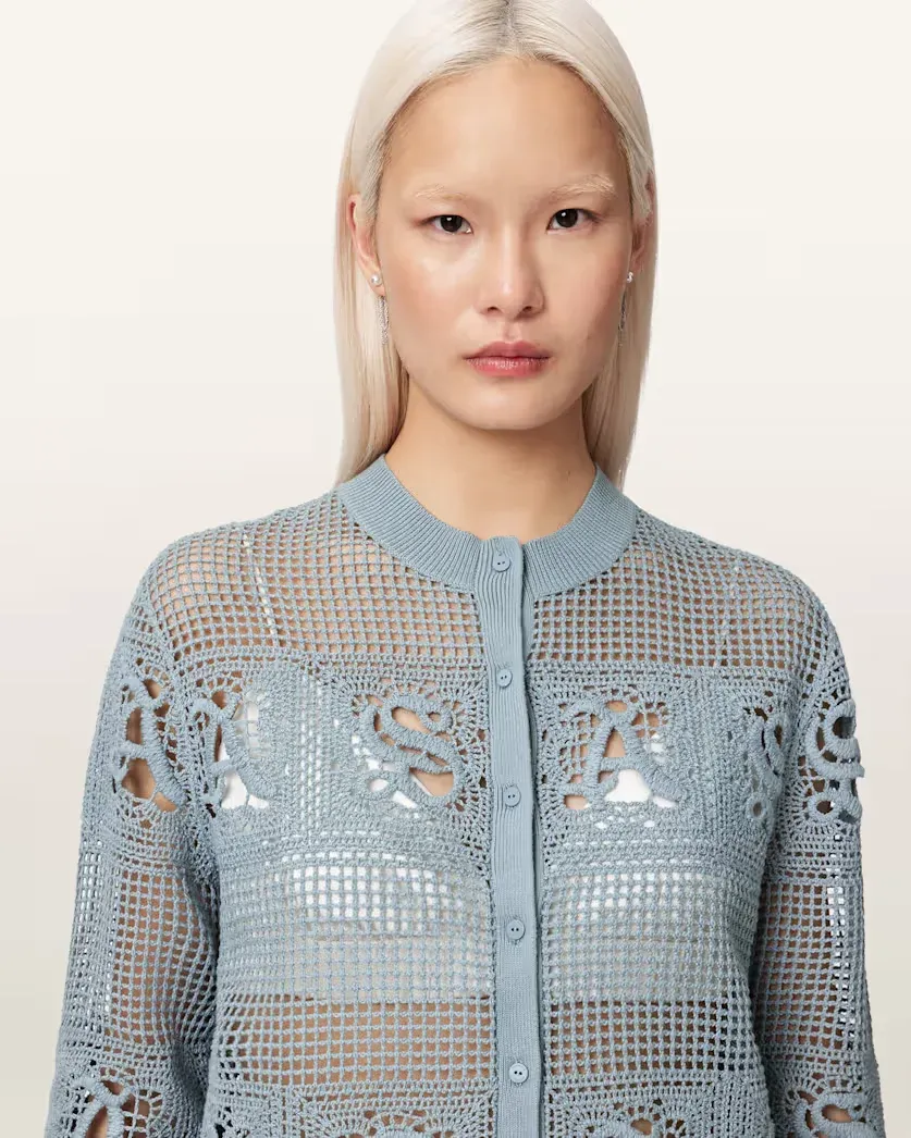 Kyra Open Knit Crochet Cardigan