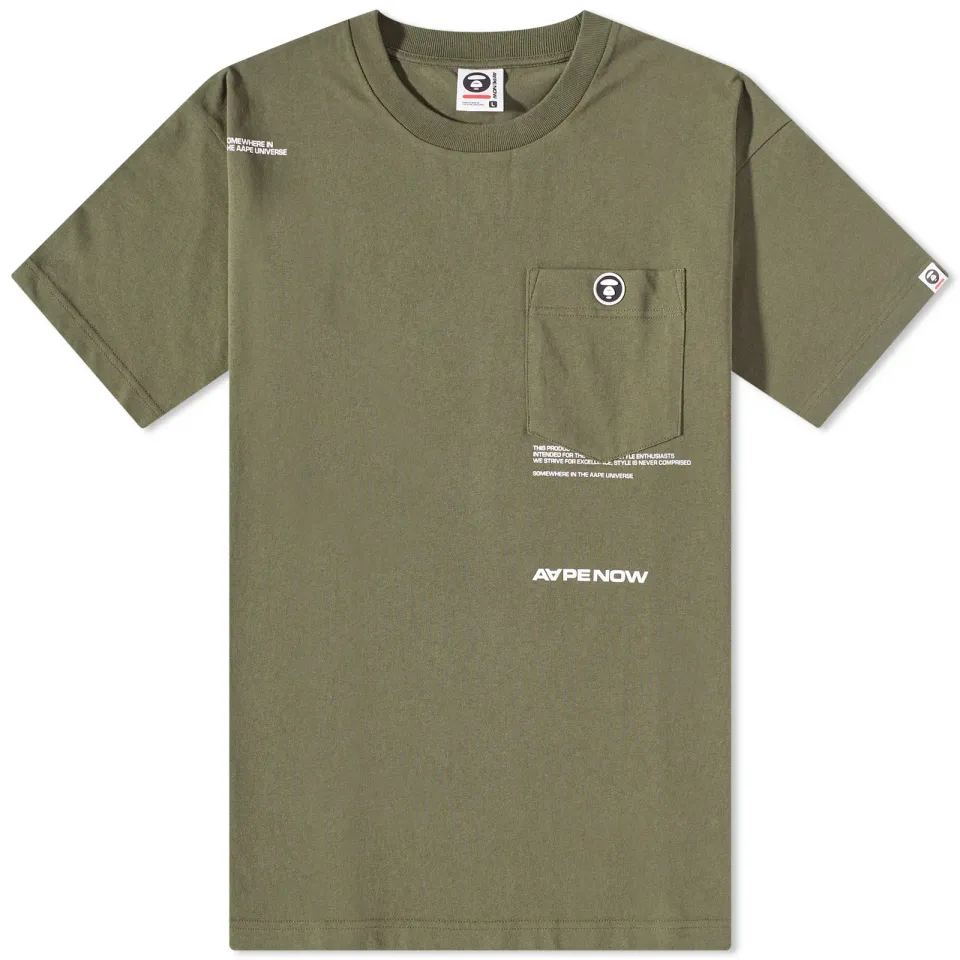 AAPE Now Silicone Badge Pocket T-Shirt