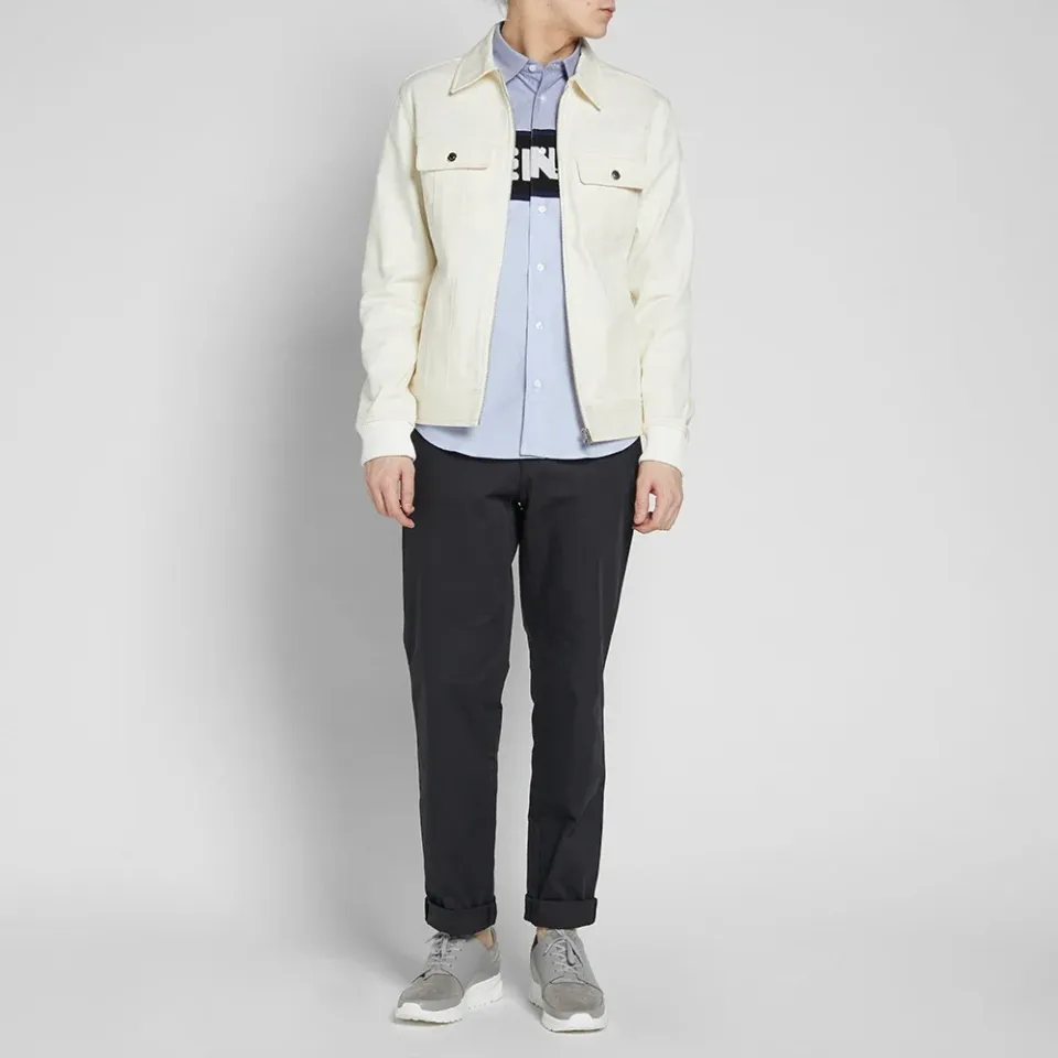 Button Down Knit Logo Oxford Shirt