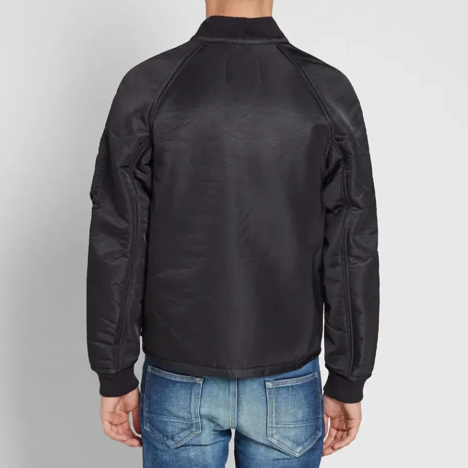 Satin Sherpa Bomber Jacket