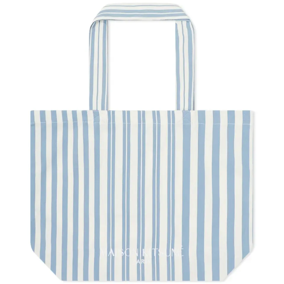 Maison Kitsuné Striped Classic Tote