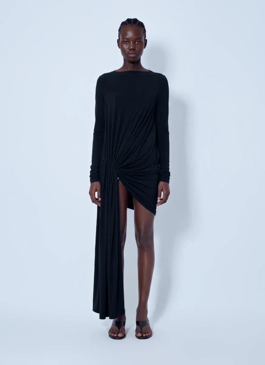 Asymmetrical Drape Dress