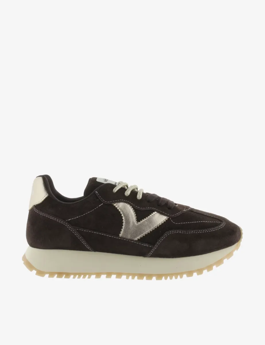 Viento Suede Lace Up Trainers Brown