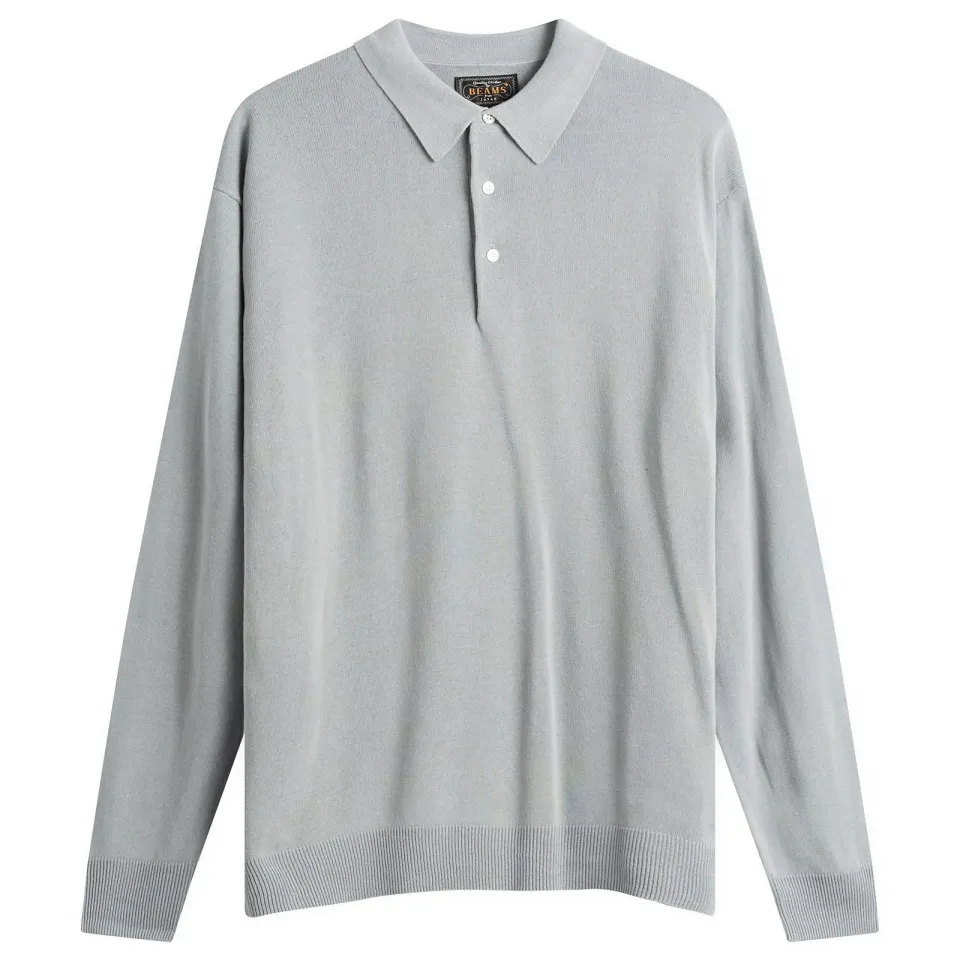 12g Knit Long Sleeve Polo