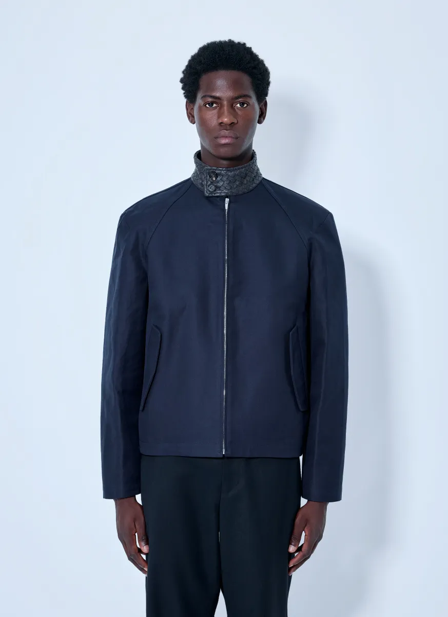 High-Collar Zip Jacket