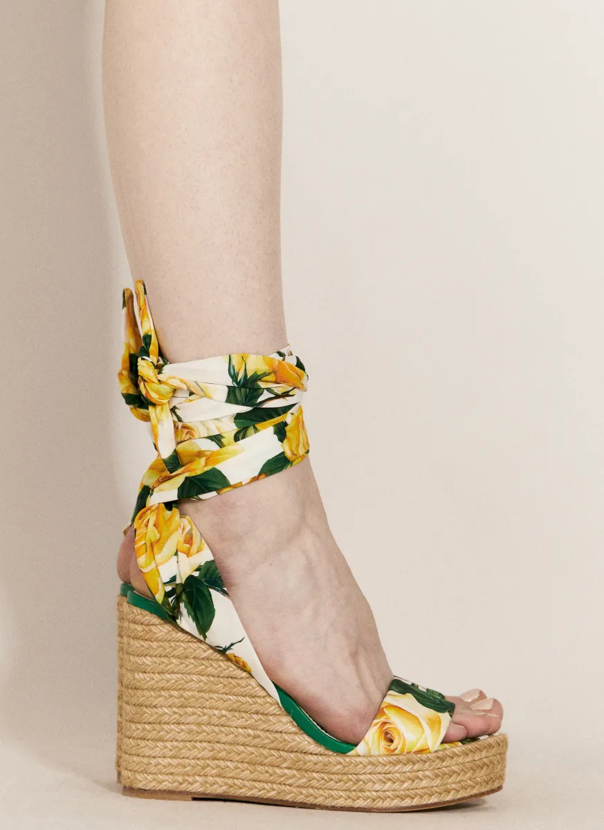 Printed Charmeuse Wedges