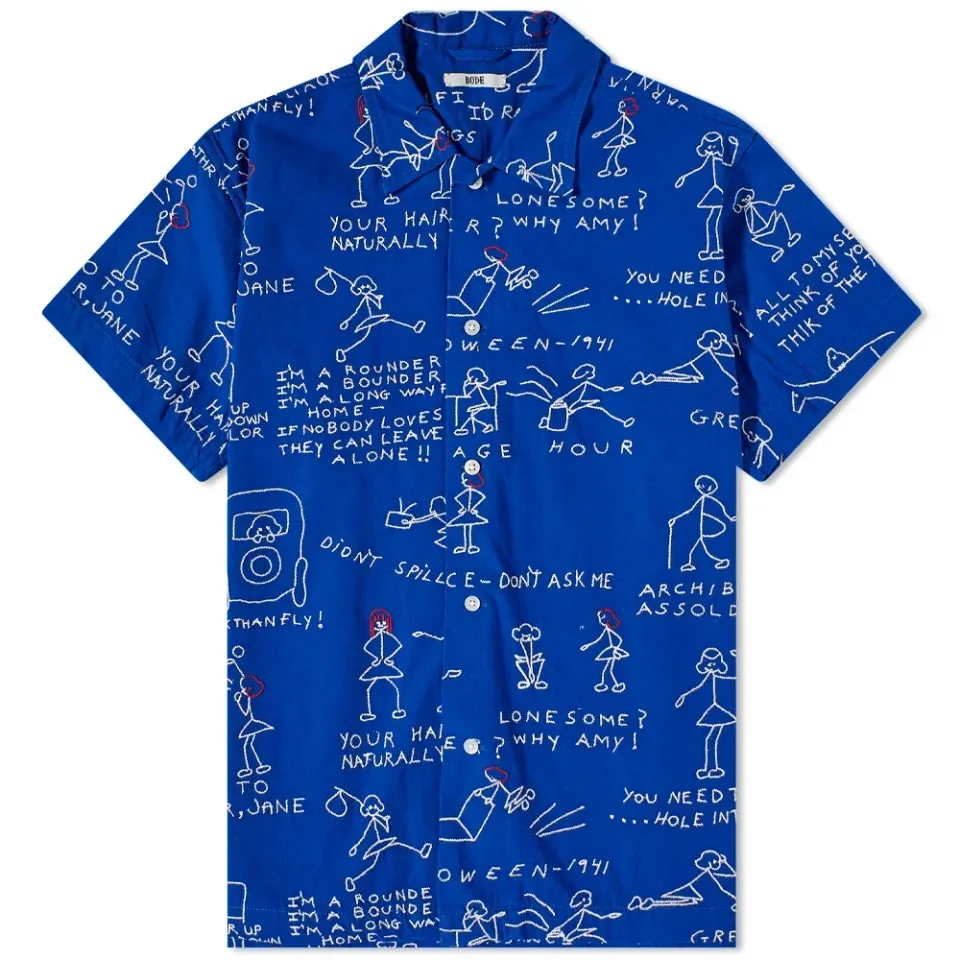 Short Sleeve Doodle Scene Shirt