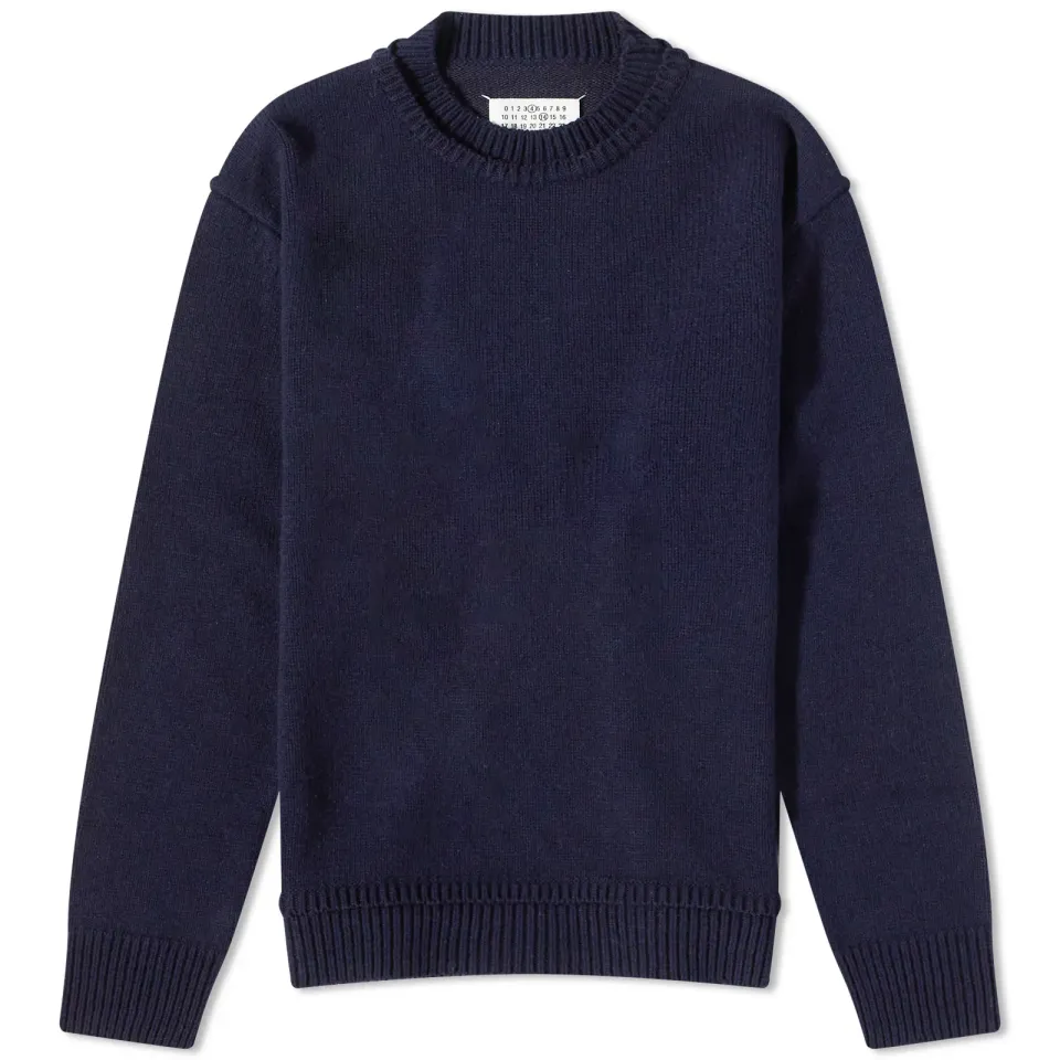 Elbow Patch Crew Knit