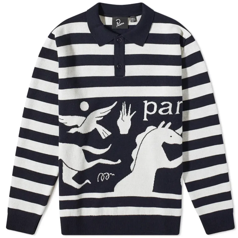 Basket Bird Horse Knitted Polo