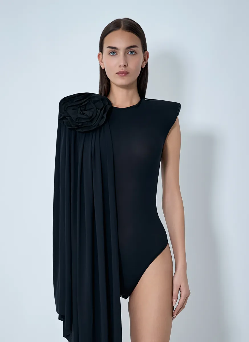 Draped Bodysuit