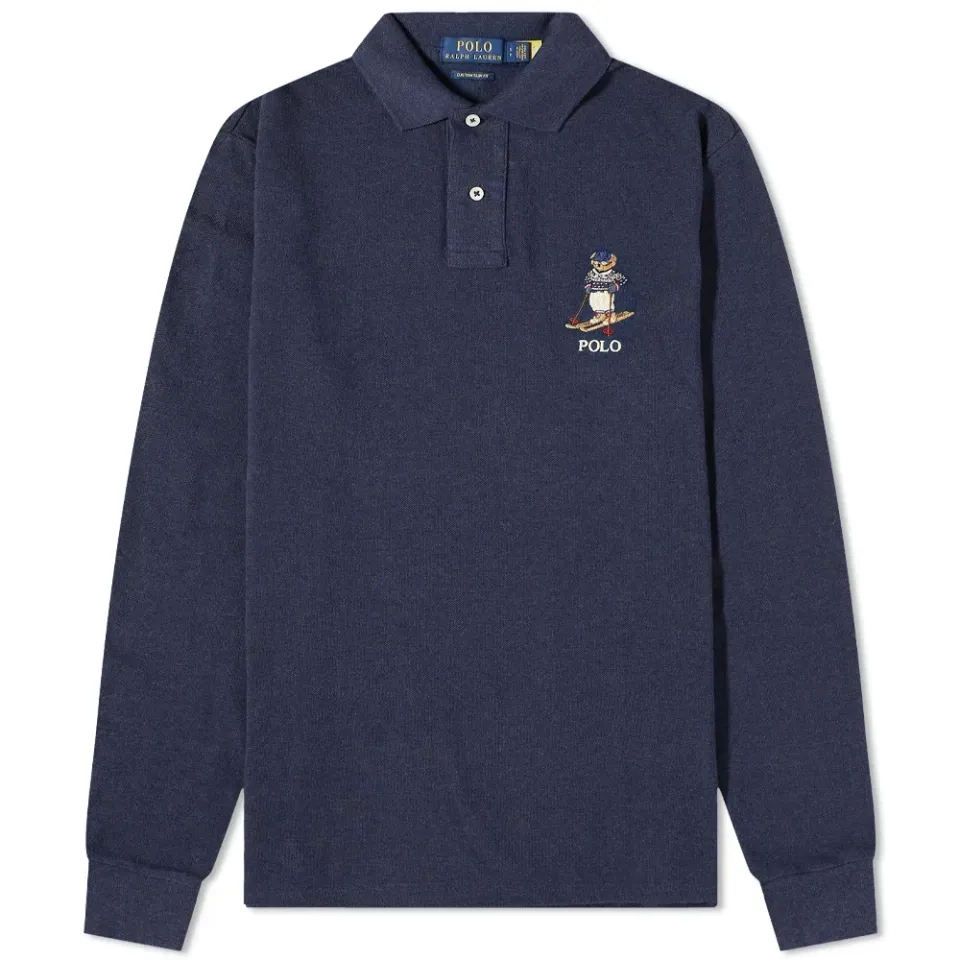 Skiing Bear Button Down Shirt