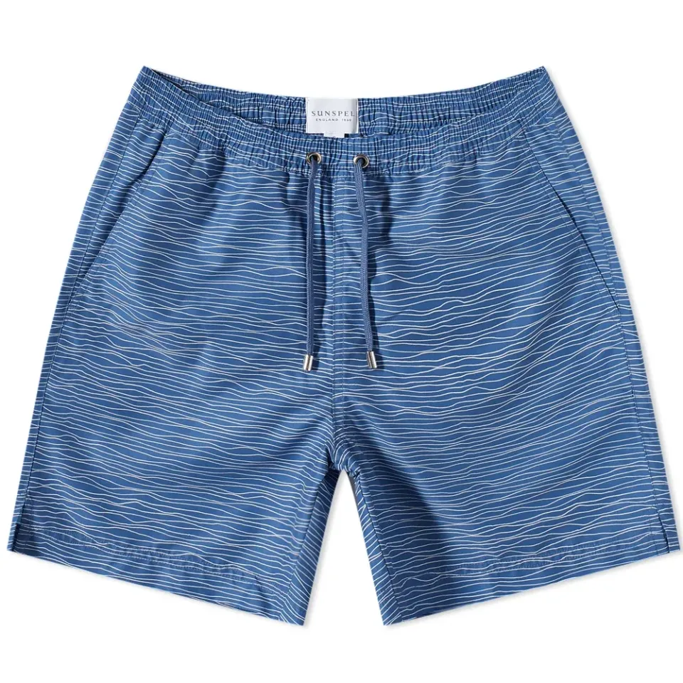 Wave Print Swim Shorts