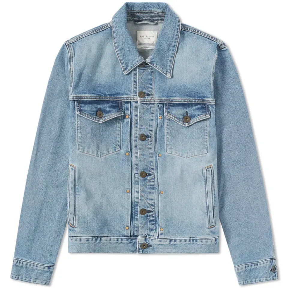 Definitive Slim Fit Washed Denim Jacket