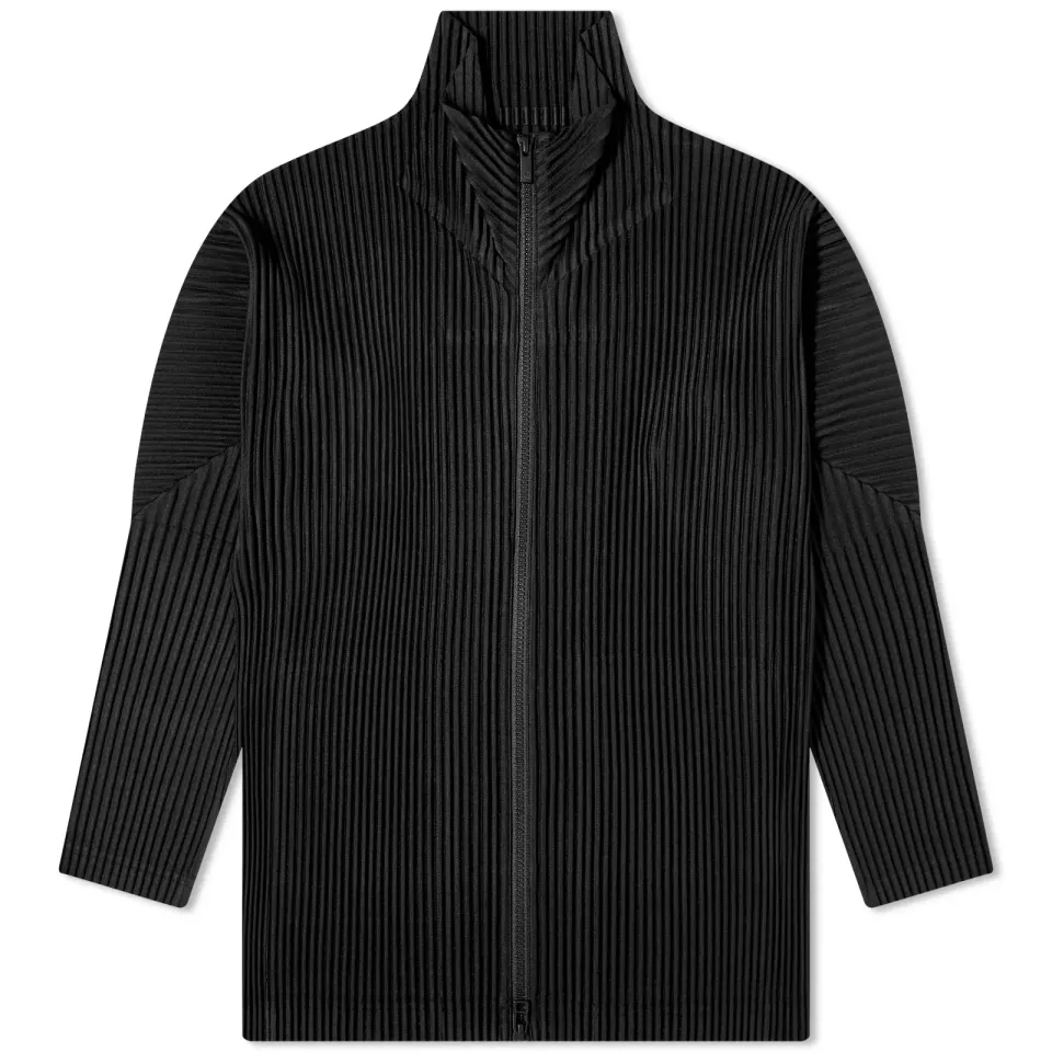 Pleated Zip Up Jacket