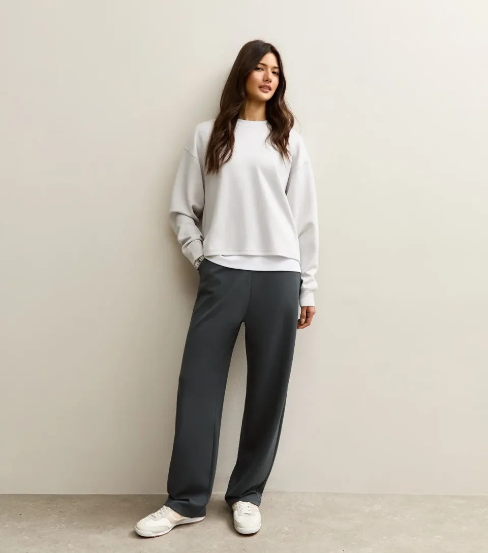 Women's Premium Dark Brown Barrel Leg Joggers