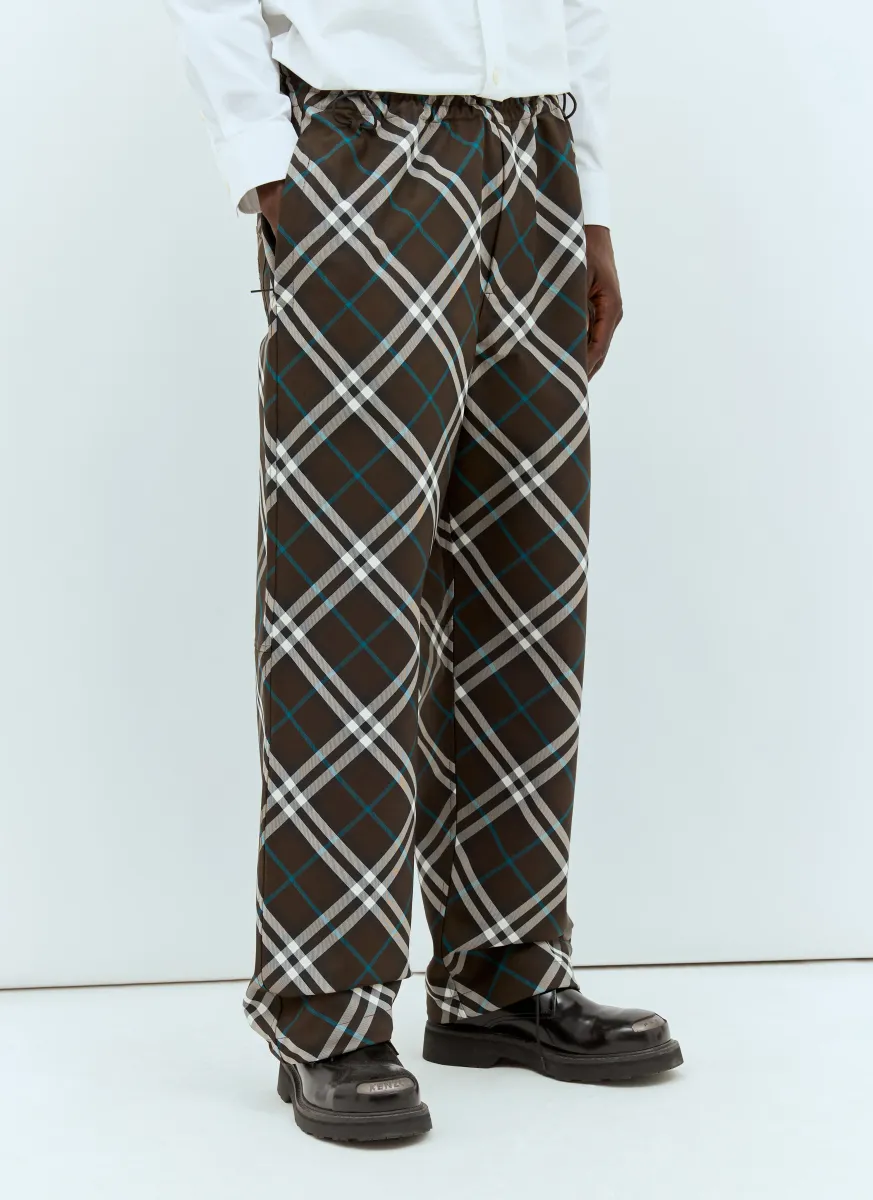 Check Twill Pants