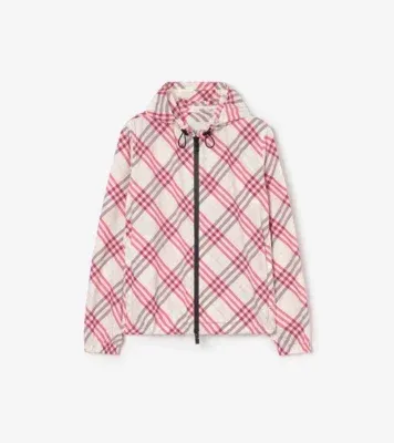 Check Salcombe Hooded Jacket​ in Aubergine purple - Women, Nylon