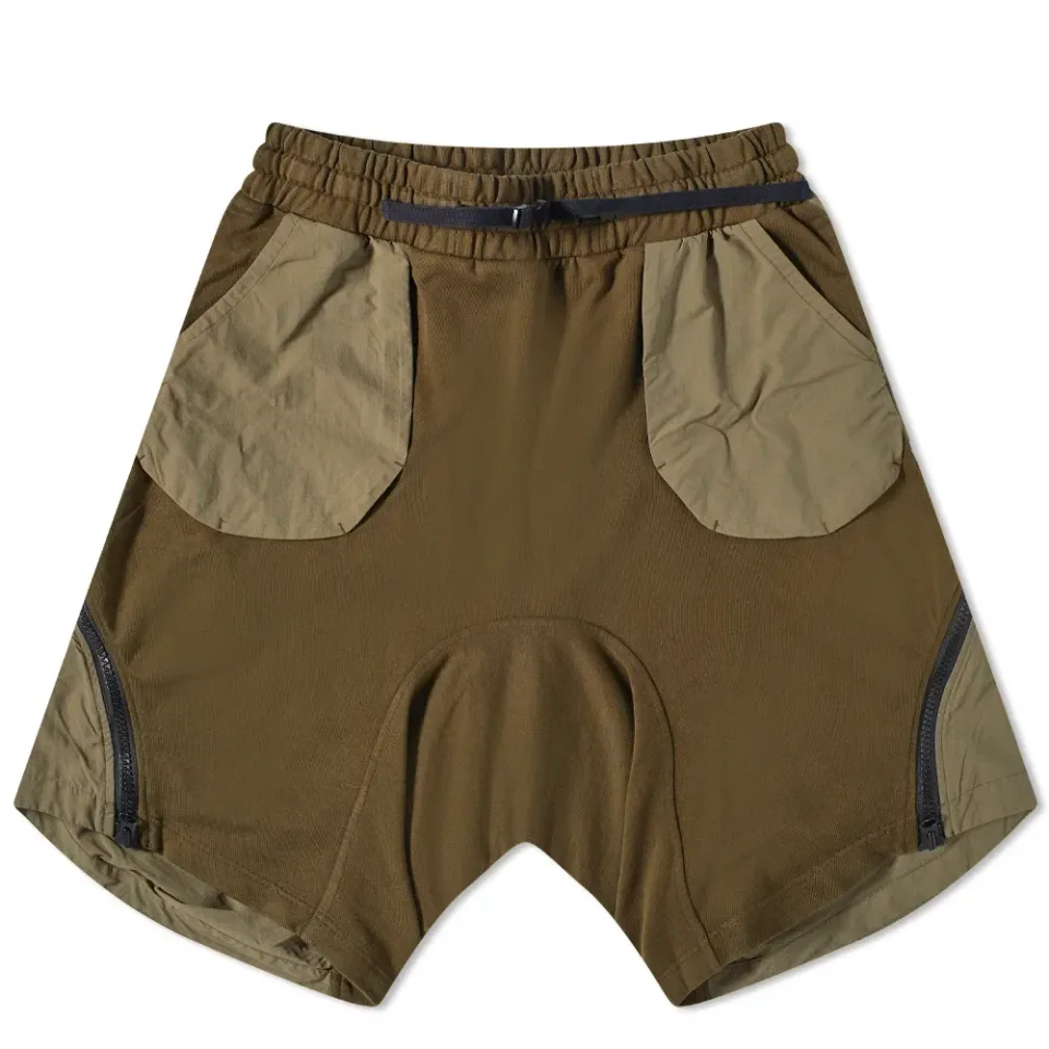 Mixed Fabric Shorts