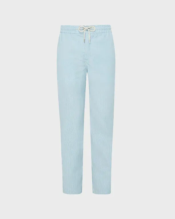 Men Wool Regular Pants Micro Rayures Tailoring