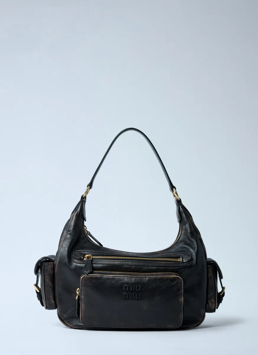 Pocket Leather Shoulder Bag