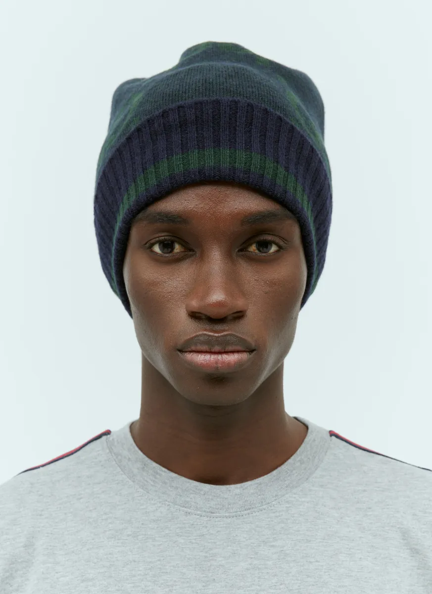 GG Cashmere Jacquard Beanie Hat