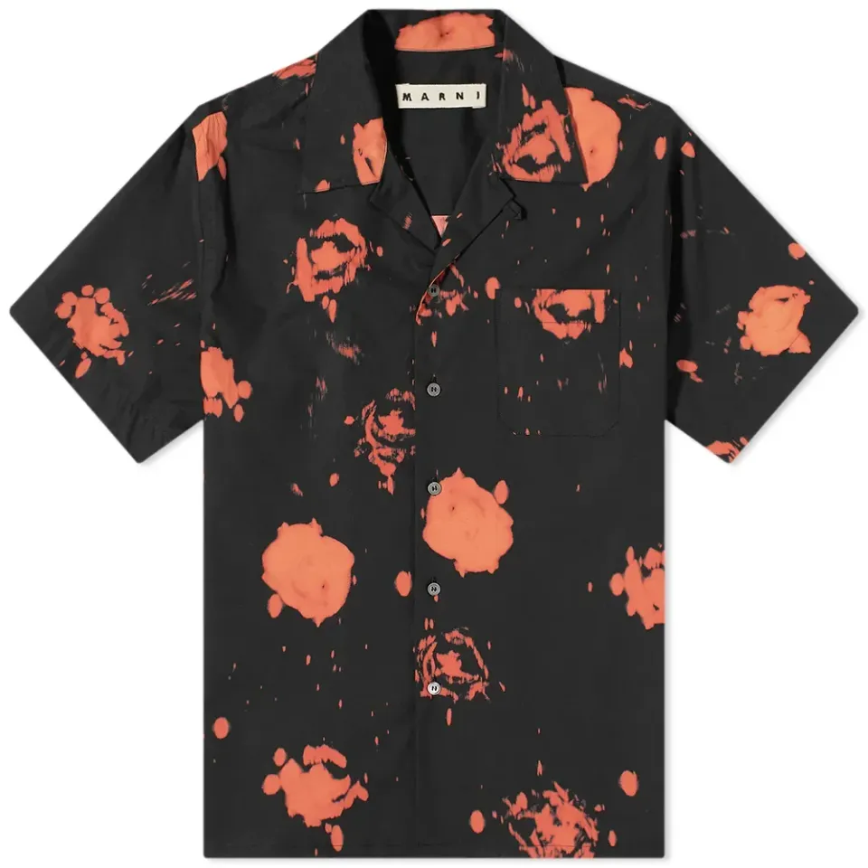 Rose Print Vacation Shirt