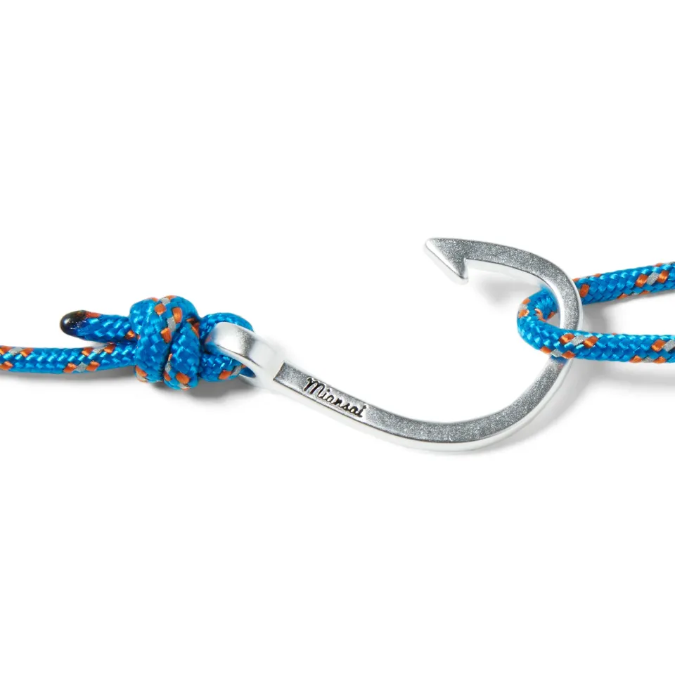 Silver Tone Hook Rope Bracelet