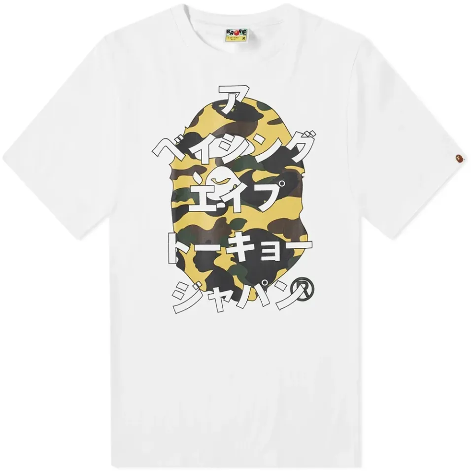 1st Camo Bape Japanese Letters T-Shirt
