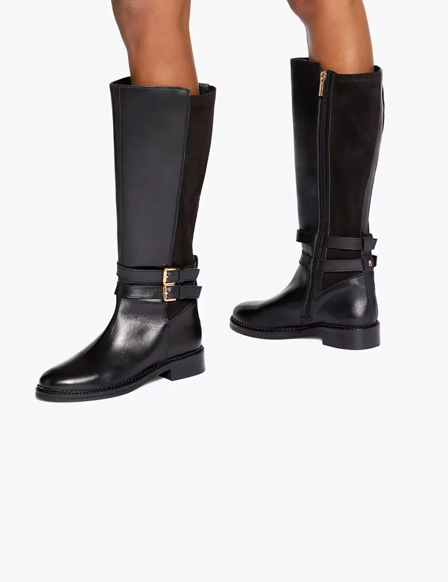 Trying Knee High Boot Black