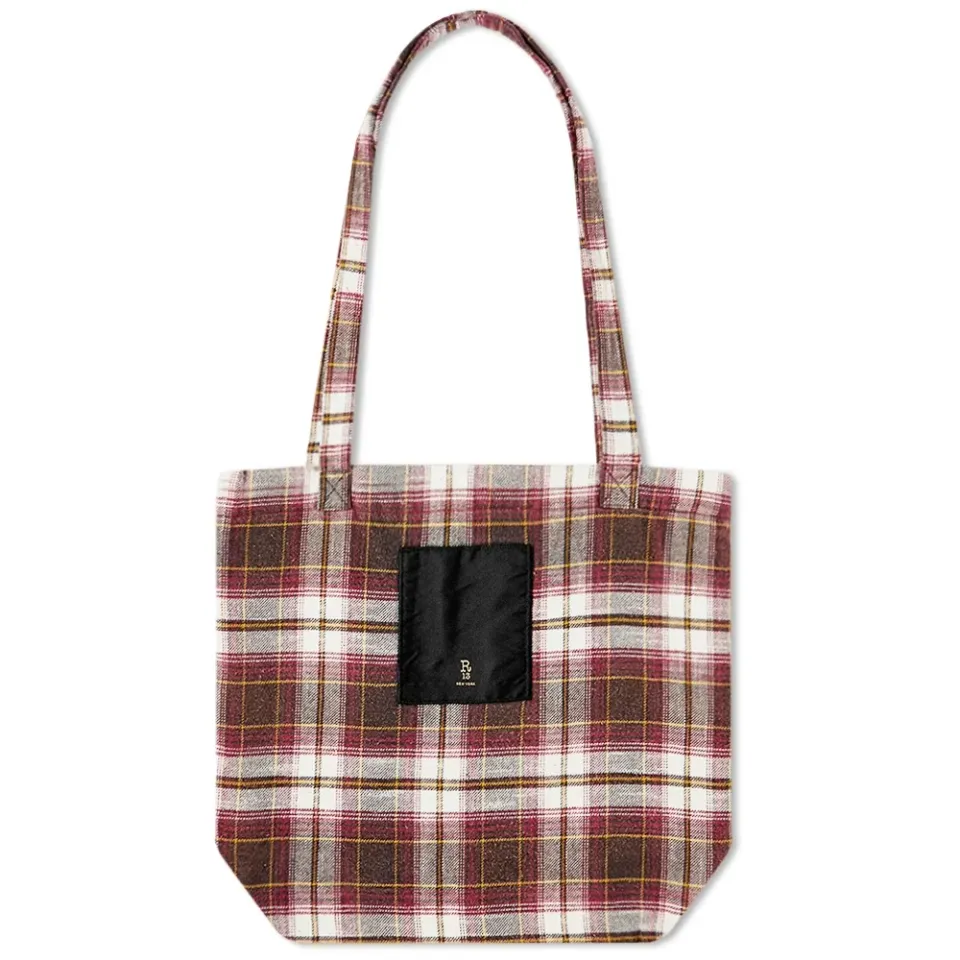 Medium Checked Tote Bag